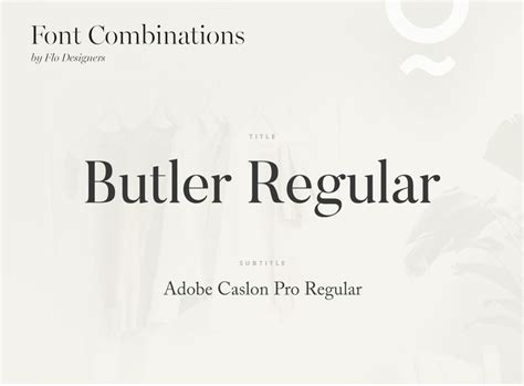 butler font combination